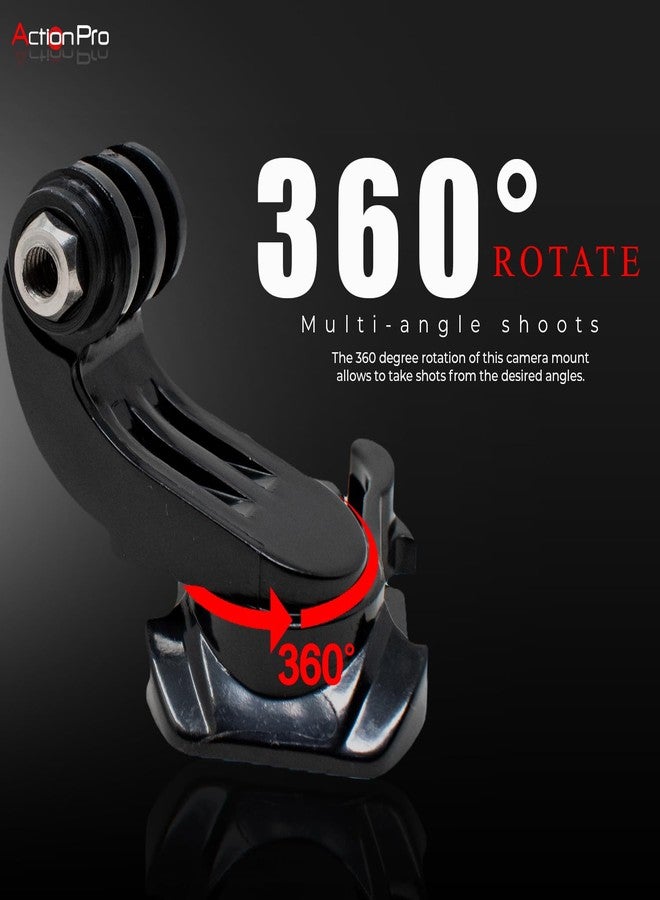 Action Pro 360 Degree Rotatable J-Hook Buckle Base Vertical Surface Mount Adapter Compatible with GoPro-13/12/11/10/9/8/7/6/5/4/3+/3/DJI/Insta-360/Yi/SJCAM & Other Action Cameras - Image 4