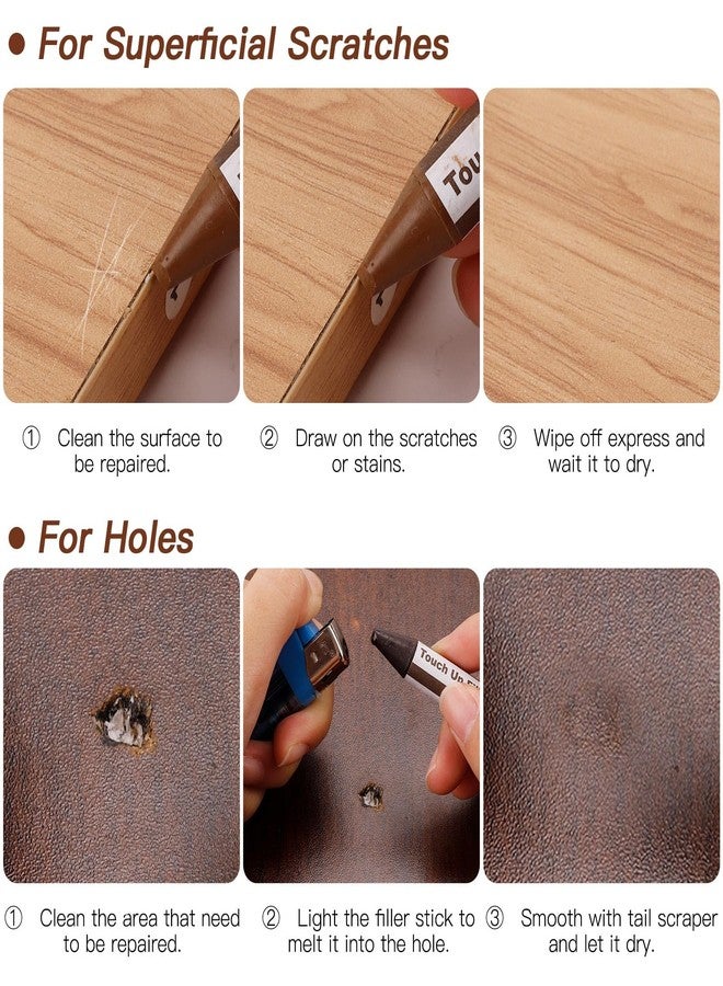 SEISSO Wood Filler Stick, 18 Colors Furniture Crayons for Scratches, Furniture Scratch Repair Wax Filler Stick, Perfect for Restore Hardwood Floor, Holes, Crack, Laminate, Carpenters, Tables, Desks - Image 5