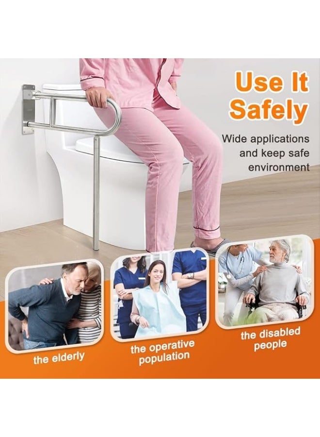 Foldable bathroom support bar for the elderly and disabled – wall-mounted grab bar for toilet and shower to enhance safety and stability - Image 5