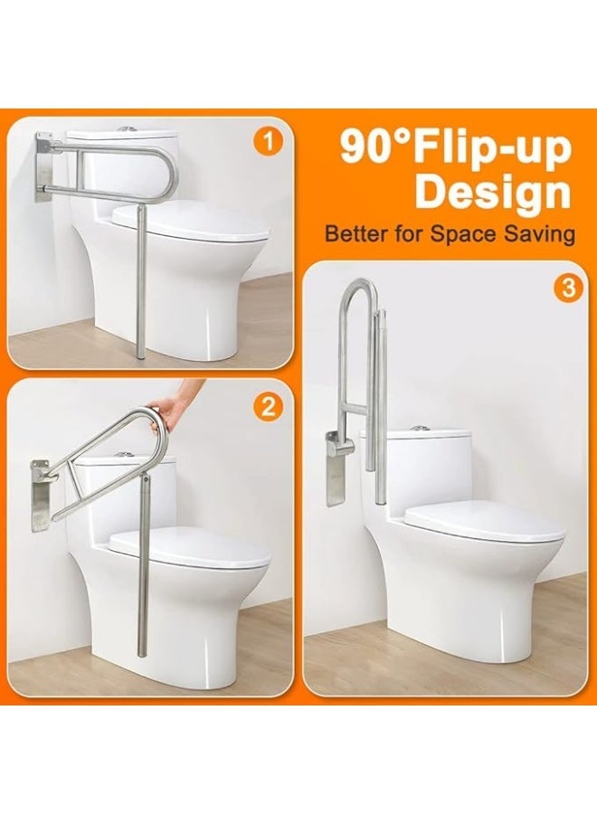 Foldable bathroom support bar for the elderly and disabled – wall-mounted grab bar for toilet and shower to enhance safety and stability - Image 4