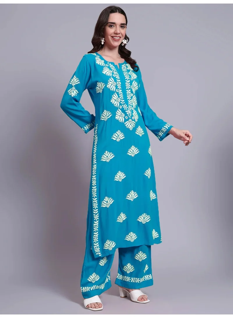 Alaya  Women Hand Embroidered Chikankari Rayon kurta set AL4084KS for Women | Best Price UAE