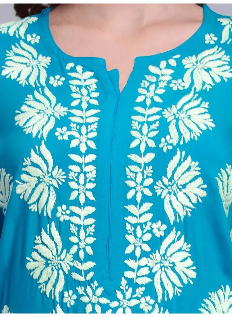 Alaya  Women Hand Embroidered Chikankari Rayon kurta set AL4084KS for Women | Best Price UAE