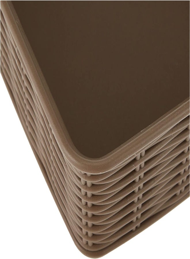 AKDC Stefanplast Elegance Rattan Basket, Dove Grey, 20X14X6 Cm, 30901, Basket- S, Medium - Image 2