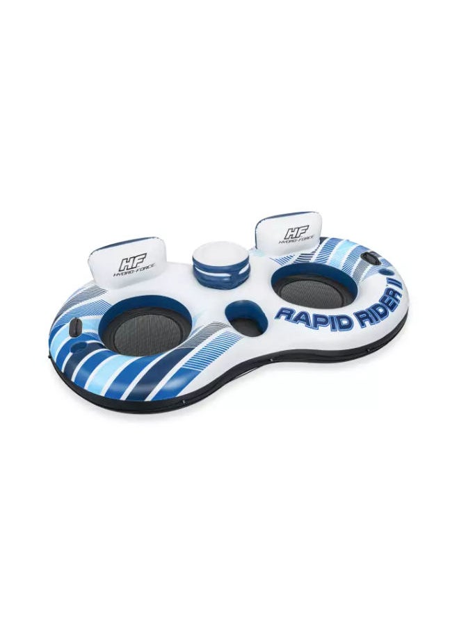 Bestway عوامة سباحة Bestway Hydro-Force™ لشخصين مع مسند ظهر Rapid Rider™ II 251 x 132 سم 