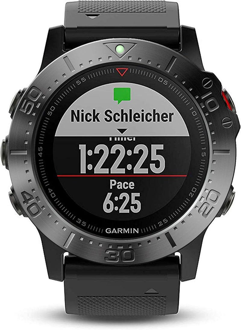 BaiHui Stainless Steel Bezel Ring Compatiable with Garmin Fenix 5X Watch Bezel Ring Adhesive Cover Anti Scratch & Collision Protector for Garmin Watch Accessory (Black - Not Fit Fenix 5 / 5X Plus) - Image 3