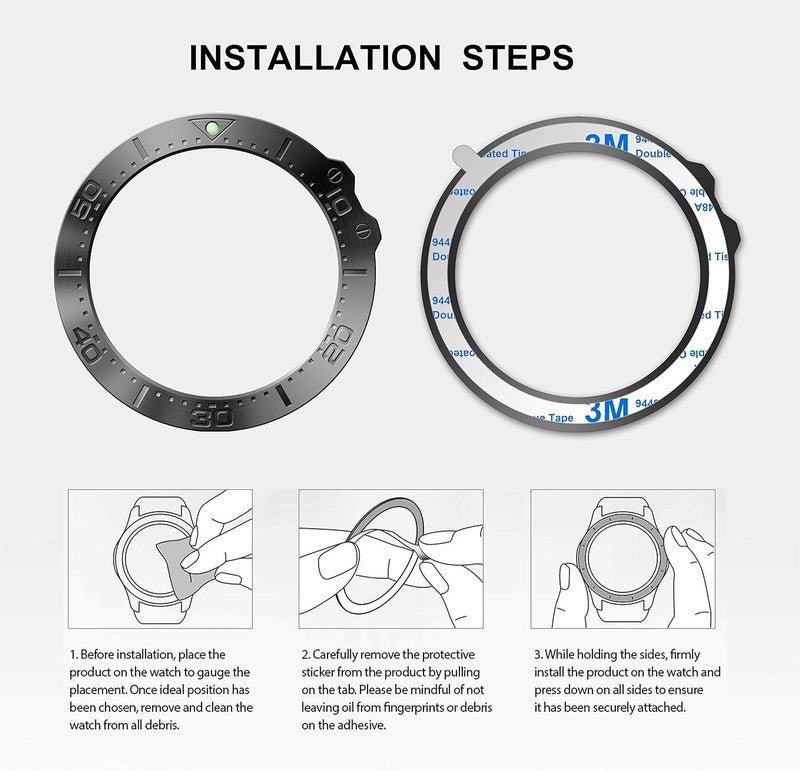 BaiHui Stainless Steel Bezel Ring Compatiable with Garmin Fenix 5X Watch Bezel Ring Adhesive Cover Anti Scratch & Collision Protector for Garmin Watch Accessory (Black - Not Fit Fenix 5 / 5X Plus) - Image 4