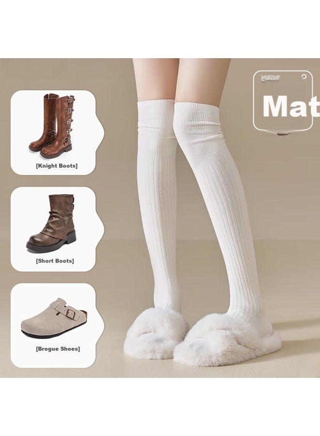 Liberal Ziyouxi Knee-high Socks For Women, Calf-length Slouchy Socks, Antibacterial And Anti-pilling, Autumn Seasonal Segmented Pressure High-elastic Long Socks Boots - Image 3