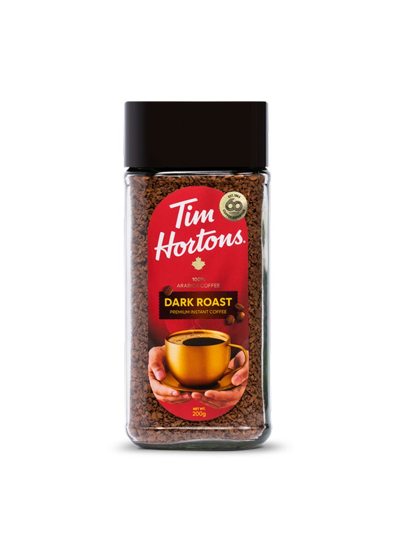 Tim Hortons Premium Instant Coffee Dark Roast 200g - Image 1