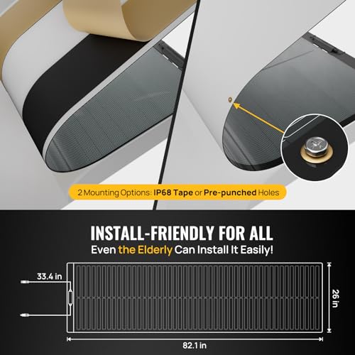 BougeRV Yuma 200W CIGS Thin-Film Flexible Solar Panel, The Most Flexible Solar Panel with Tape for Easy Installation - Image 5