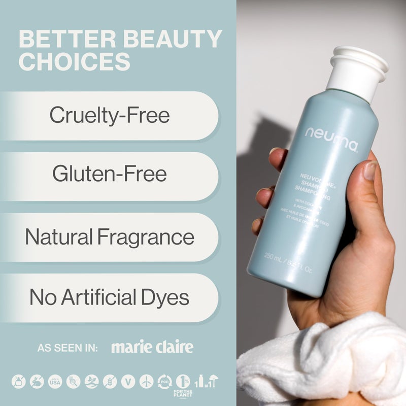 Neuma Neu Volume Shampoo 8.5 Fl. Oz. Fennel, Ylang Ylang, Patchouli, and Vanilla Scent, Sulfate Free Shampoo - Image 3