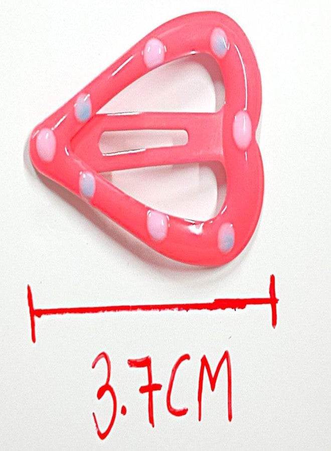 FICTIOUS Metal Printed Tic Tac Snap Hair Clips Charming Barrettes for Kids Teens Women Heart Shaped Hair Clips for Girls Multicolor 10 pcs - Image 5