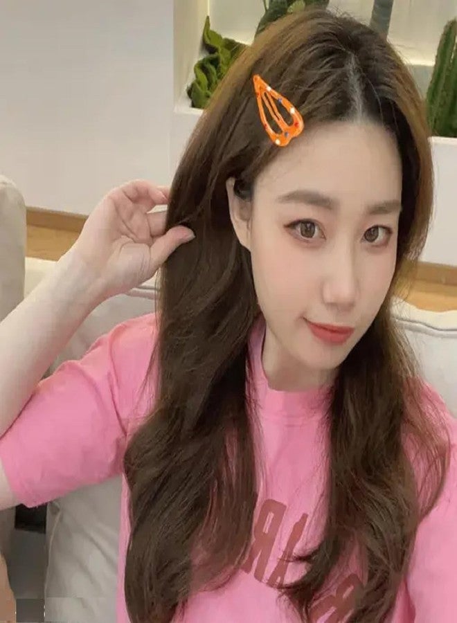 FICTIOUS Metal Printed Tic Tac Snap Hair Clips Charming Barrettes for Kids Teens Women Heart Shaped Hair Clips for Girls Multicolor 10 pcs - Image 3
