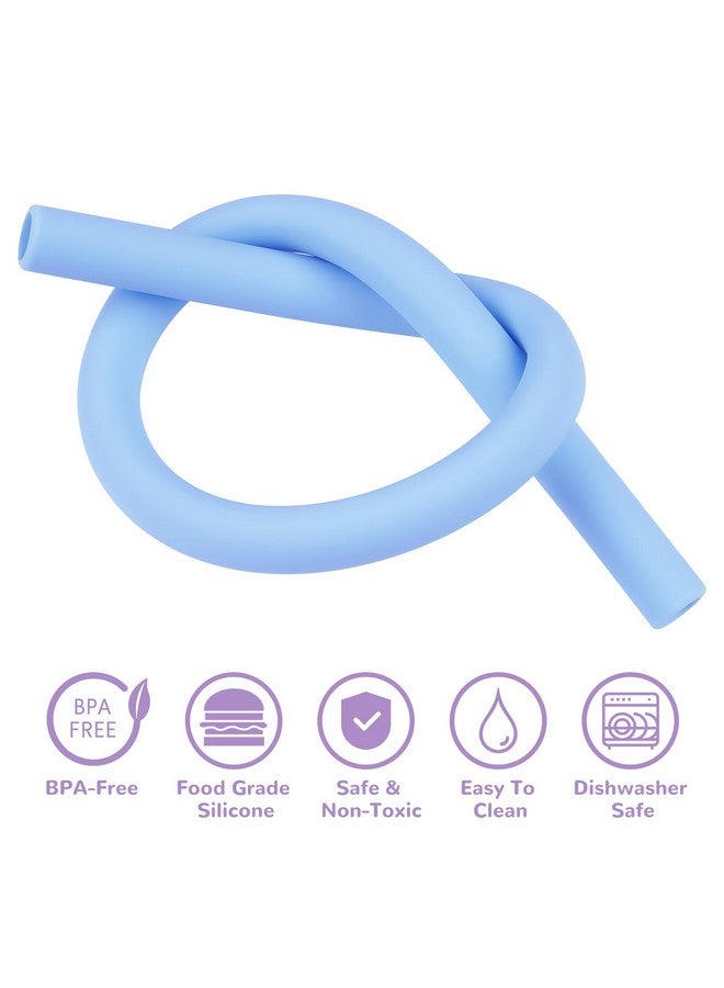 Tomorotec Tomorotec 15PCS Reusable Silicone Drinking Straws w/ 2 Brushes, Fit for Stanley Tumbler 40oz 30oz 20oz, 12" Long Customizable for Various Drinkware, Dishwasher Safe, BPA-Free, Safe for Teeth (Macaron) - Image 4