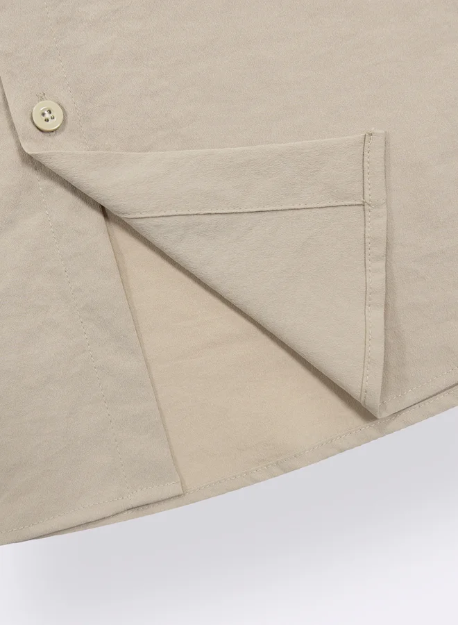 Styli Styli Solid Short Sleeve Shirt and Shorts Co-Ords