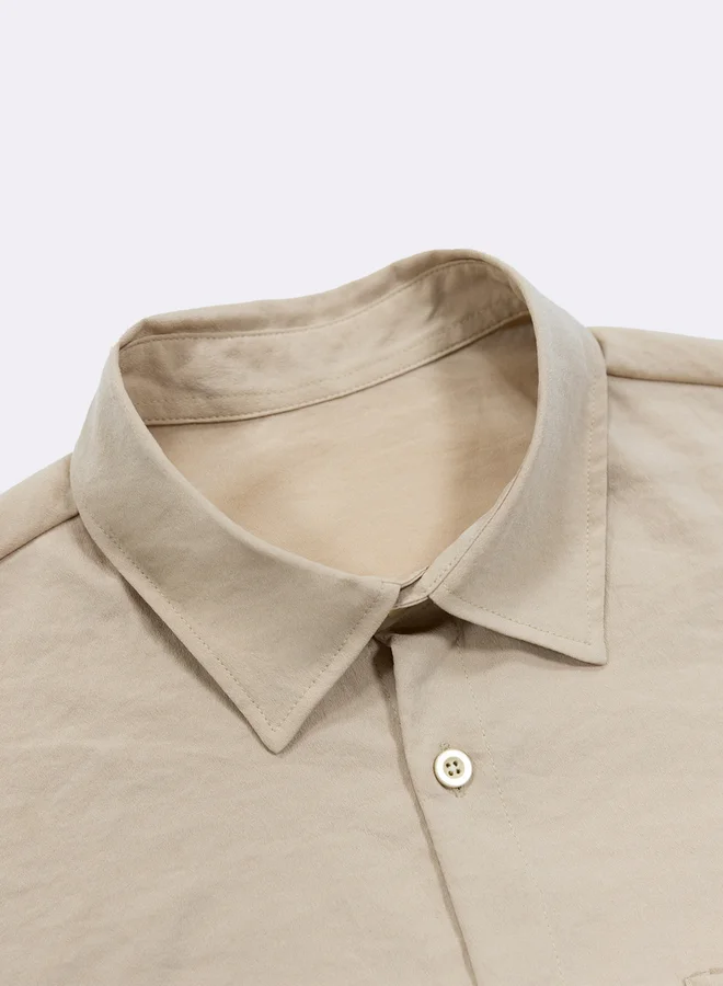 Styli Styli Solid Short Sleeve Shirt and Shorts Co-Ords