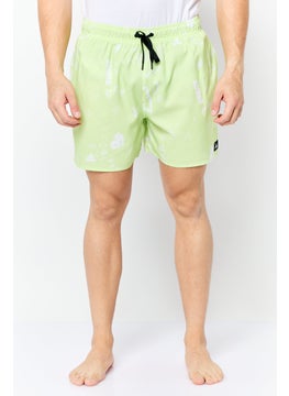 Adidas Men Sportswear Fit Brand Logo Board Shorts, Pulse Lime  - Image 1