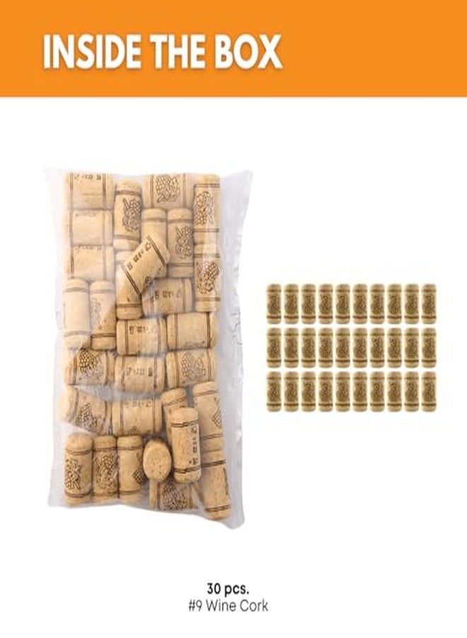FastRack Bag of 30, 9 Premium Straight Wine Corks for Wine Bottles - 15/16" x 1-3/4" - Beige, Wine Bottle Cork Stoppers, Replacement Corks for Wine Beer Bottles - Image 3