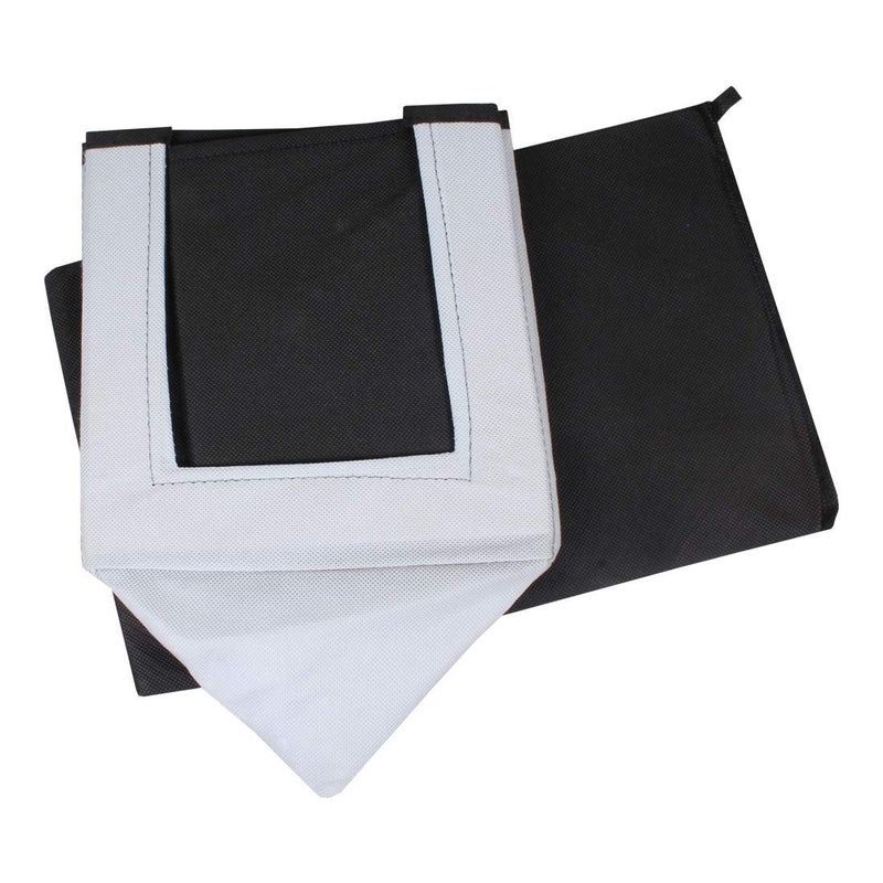 Kuber Industries Kuber Industries Non Woven Shirt StackerShirt Organizer Wardrobe Organizer 2 Pieces Grey Black KUBMART11306  - Image 4
