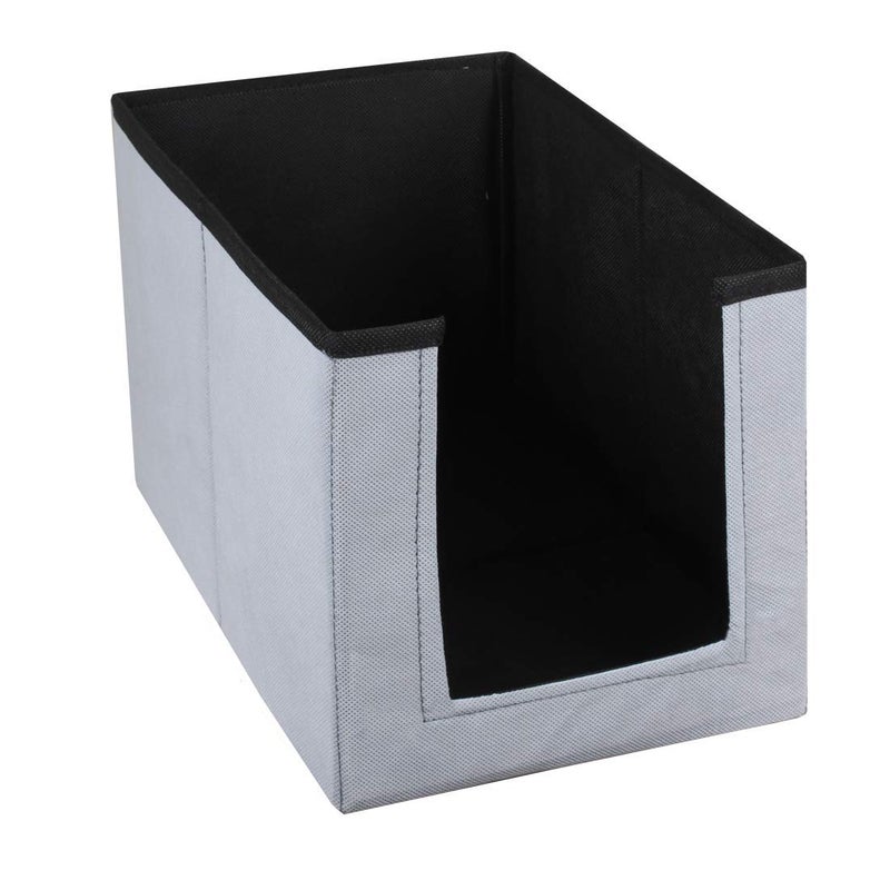 Kuber Industries Kuber Industries Non Woven Shirt StackerShirt Organizer Wardrobe Organizer 2 Pieces Grey Black KUBMART11306  - Image 5