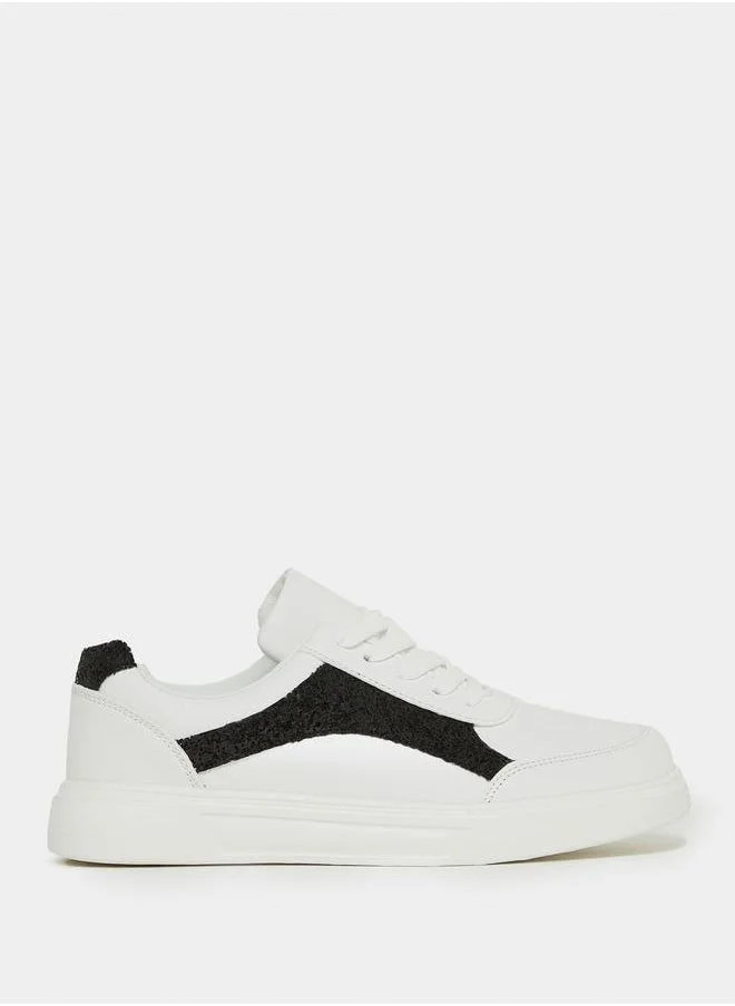 Styli Glitter Panel Detail Casual Shoes