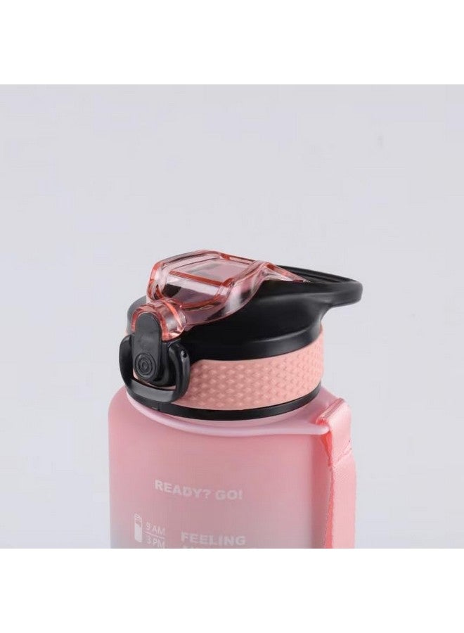 JUGTE plastic Water Bottles 1 Litre Sipper Bottle For Adults Motivational Water Bottle Sipper With Straw & Time For Gym Office School Home Water Bottle For Kids (Purple Blue) - Image 2