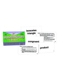 Learning Advantage 8612 Math Vocabulary Flash Cards  - Image 1
