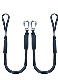 Generic Bungee Dock Line Boat Ropes for Docking Mooring Rope with Stainless Steel Clip Accessories Boats PWC, Built in Snubber, Kayak, Watercraft,SeaDoo,Jet Ski, Pontoon, Canoe, Power 2-Pack  - Image 1