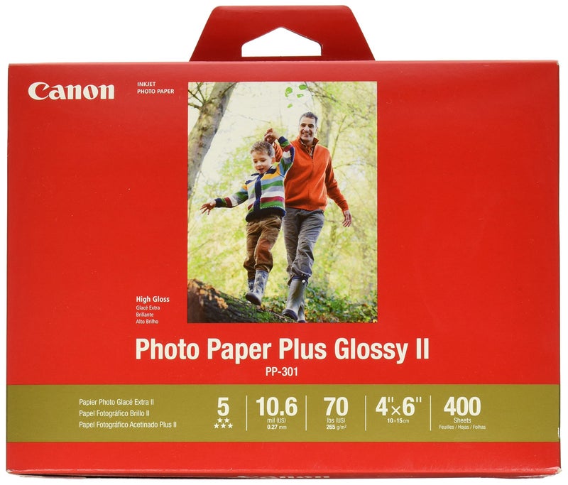 CanonInk Photo Paper Plus Glossy II 4"" x 6"" 400 Sheets (1432C007) - Image 1