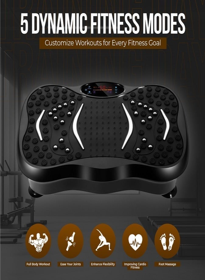 Arabest Vibration Plate Exercise Machine – Whole Body Fitness Platform for Weight Loss, Recovery & Circulation | Home Workout Trainer with LED Display & Remote | 330lbs Capacity - Image 4