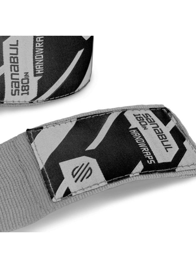 Sanabul  أربطة اليد المرنة الاحترافية 180 بوصة للملاكمة وكيك بوكسينغ ومواي تاي وMMA (فضي، 180 بوصة) - Image 5