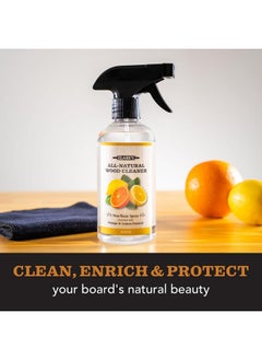 Clark's CLARK'S Natural Cutting Board Spray Cleaner, with Microfiber Cloth, for Wood Countertop - Pure Ingredients Filtered Water, Distilled Vinegar, Castile Soap, Lemon & Orange Citrus Oil Extracts, 12oz  - Image 2