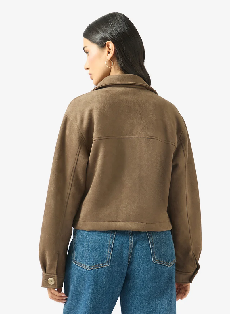 Only Casual Faux Leather Jacket