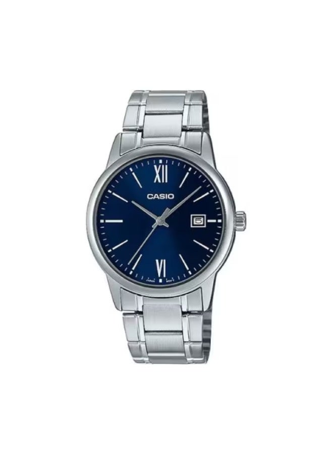 Casio His & Her Stainless Steel Band Couple Watch MTP/LTP -V002D-2B3UDF - Image 2