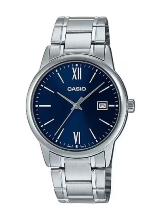 Casio His & Her Stainless Steel Band Couple Watch MTP/LTP -V002D-2B3UDF - Image 3