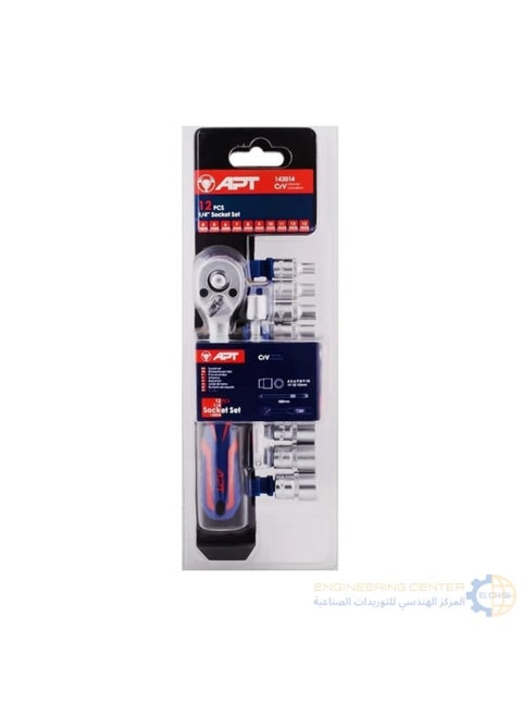 APT 4/1" Hex Socket Set 4-13mm 12pcs