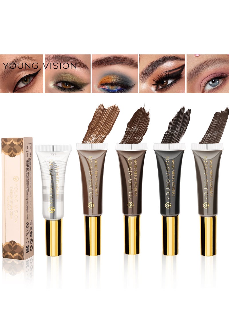 YOUNG VISION YOUNG VISION eyebrow dyeing cream three-dimensional shaping eyebrow gel square water solid color wild natural not easy to smudge eyebrow styling gel  - Image 2