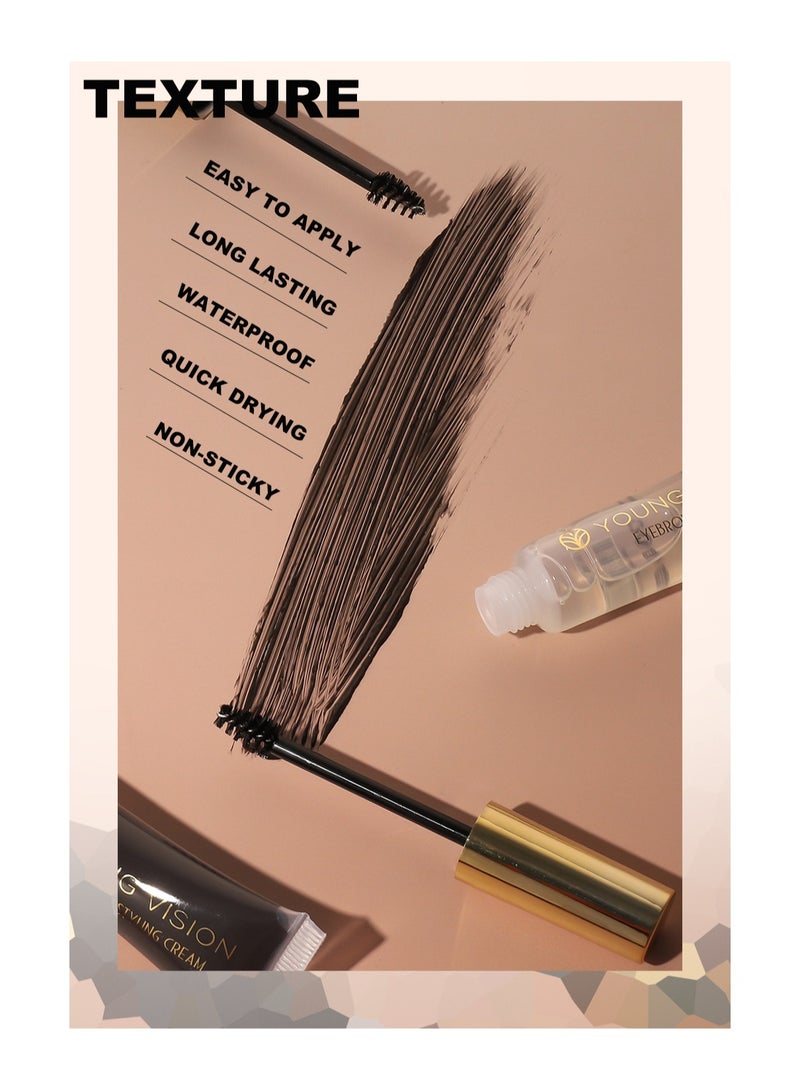 YOUNG VISION YOUNG VISION eyebrow dyeing cream three-dimensional shaping eyebrow gel square water solid color wild natural not easy to smudge eyebrow styling gel  - Image 5