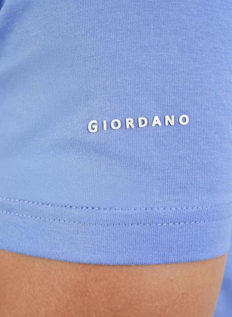 GIORDANO Men's Giordano Cotton Crewneck Slim Fit Tee - Short Sleeve