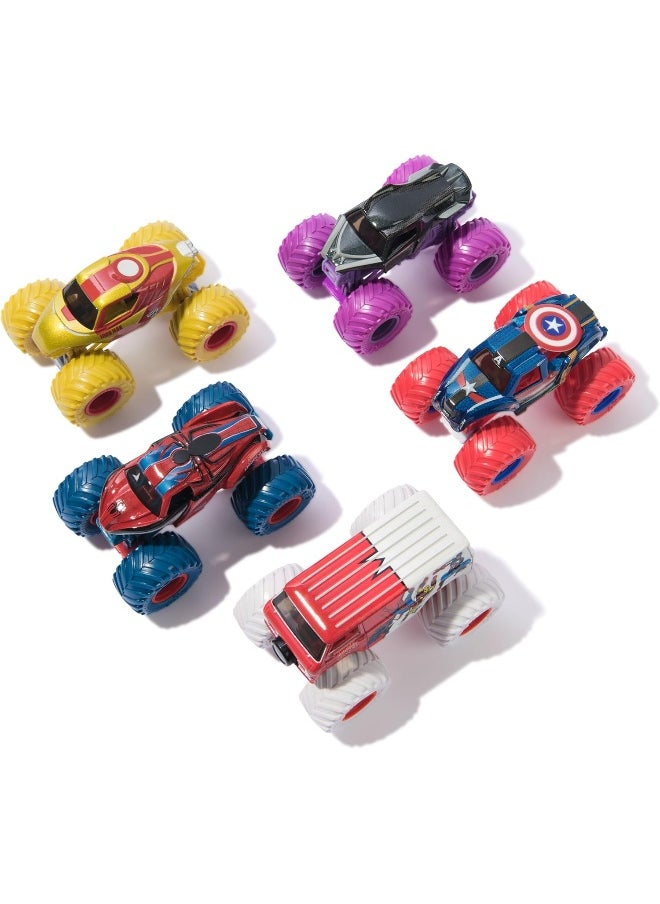 Monster Jam Monster Jam Marvel Heroes Die-Cast Vehicles (1:64, Pack of 5)  - Image 2