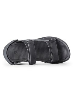 PUCA PUCA Sandals For Men | Comfortable Men's Sandals| Phylon Outsole | Anti-Skid | Velcro | Gripper Black  - Image 2