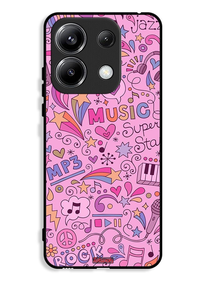 Tolwak غطاء حماية Xiaomi Poco M6 Pro 4G مع علامات موسيقية - Image 1