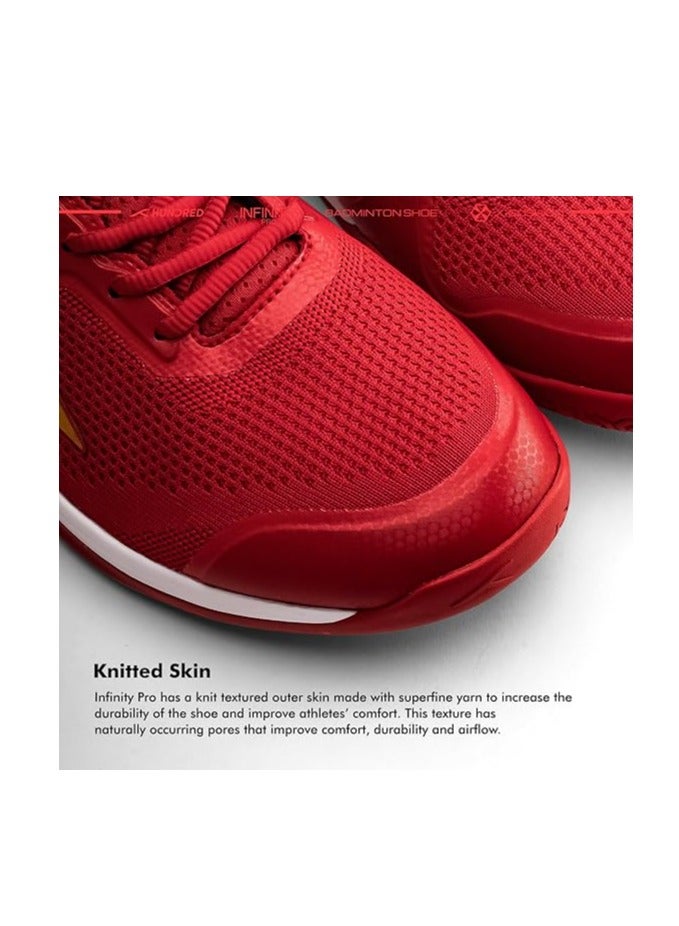 HUNDRED Infinity Pro Non-Marking Professional Badminton Shoe for Men | Material: Polyester/Mesh | Suitable for Indoor Tennis/Squash/Table Tennis/Basketball & Padel | Lace Up | Durable and Comfort - Image 2