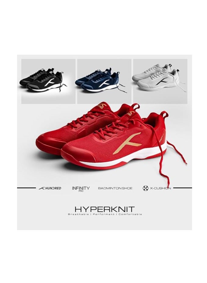 HUNDRED Infinity Pro Non-Marking Professional Badminton Shoe for Men | Material: Polyester/Mesh | Suitable for Indoor Tennis/Squash/Table Tennis/Basketball & Padel | Lace Up | Durable and Comfort - Image 5