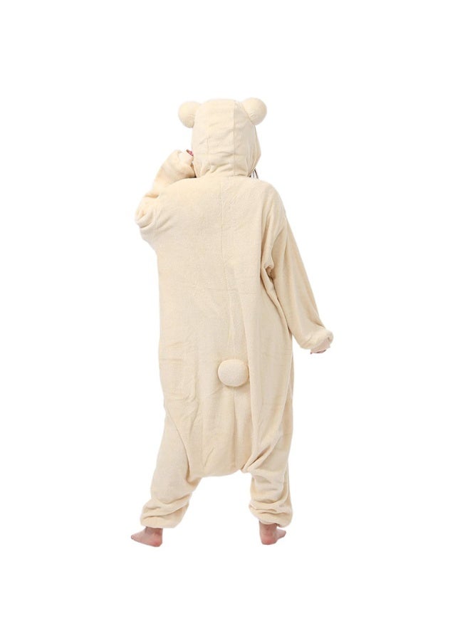 Rilakkuma Kigurumi cute bear beige adult cartoon One-piece pajamas the best gift for family and friends - Image 3