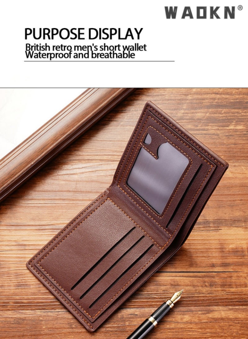 WAOKN New trendy men's multi-card slot fashionable casual wallet, specially designed for young men, bifold wallet design soft leather wallet, meeting daily need  - Image 3