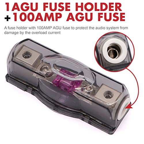 Welugnal مجموعة أسلاك الصوت للسيارة 0 Gauge – مجموعة تركيب مضخم الصوت Welugnal 3000W لمذياعك ومضخمات الصوت ومكبرات الصوت ، سلك طاقة 0 Gauge ، قطر السلك: 0.33 بوصة - Image 4