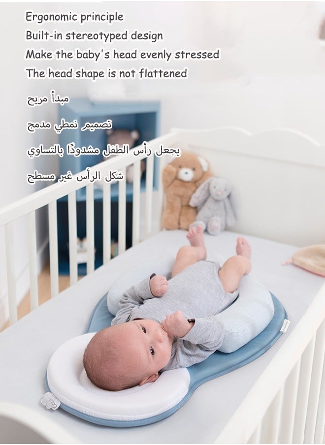Generic - Newborn Lounger Pillow Head-shaping pillows  baby pillow  Support the head  Shaping pillows Comfortable Easy Cleaning  Anti-rollover  Soft and breathable  For 0-12 Months Baby - Image 1