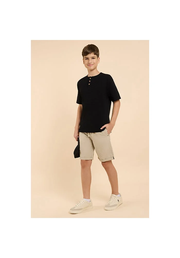 R&b Solid Shorts with Drawstring Waist
