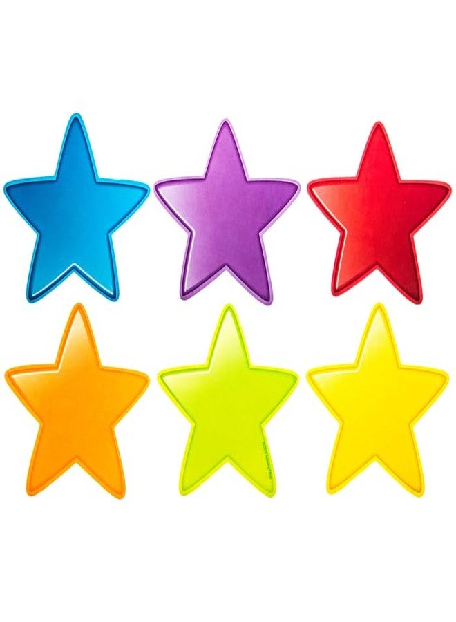 Making the Grade 36 قطعة من الورق المقوى على شكل نجمة لتزيين لوحة الإعلانات - 6 ألوان - أعمال يدوية بأشكال 3 بوصات - Image 1