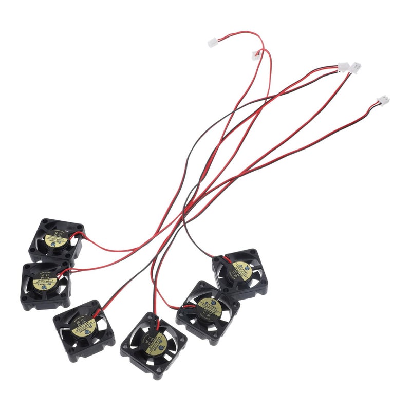 6PCS Mini Cooling Fan 40x40x10mm Quiet Hydraulic Bearing For Printer Enhanced Airflow Easy Install - Image 2